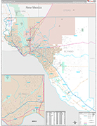 El Paso Wall Map Premium Style